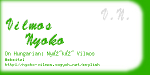 vilmos nyoko business card